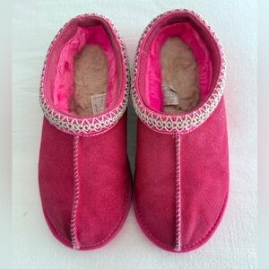 Uggs Women’s Pink Tasman II Slipper Sheepskin Leather Size 8